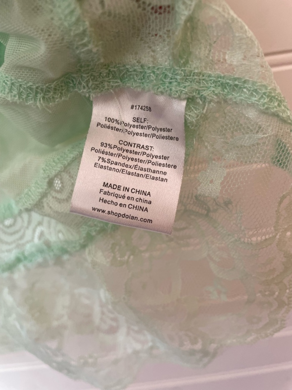 Anthropologie Dolan Short Sleeve Sheer Lace Blouse Mint Green NEW Size Medium - Picture 8 of 9